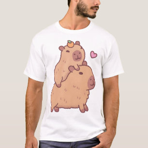 Cute Baby Capybara Hitching A Ride T-Shirt