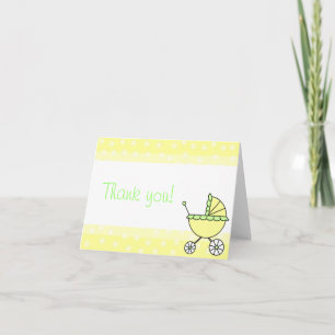 Cute Baby Carriage Design Thank You Cards