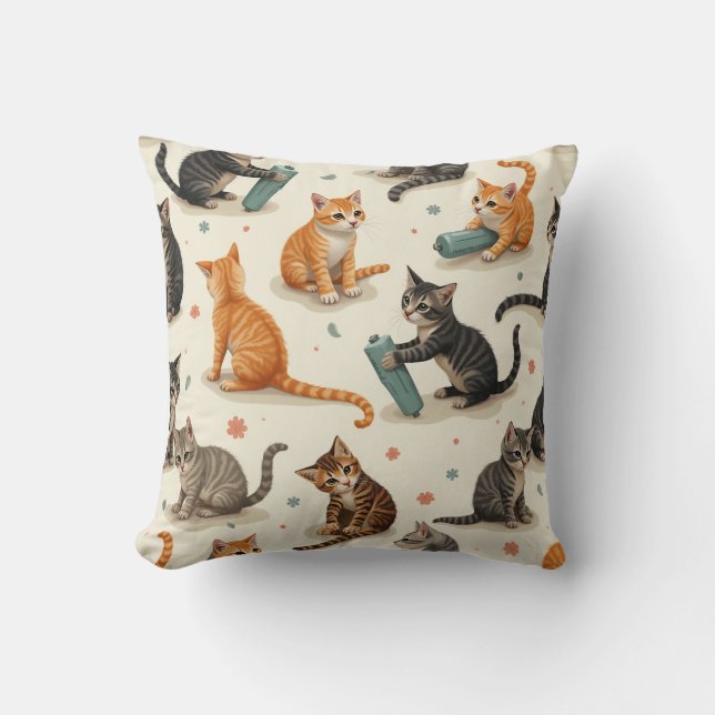 Cute baby cat pillow cushion (Front)