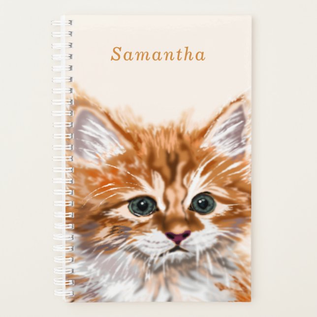 Cute Baby Cat Planner with Custom Your Neme (Front)