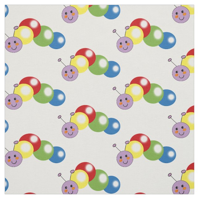 cute baby caterpillar fabric (Swatch)