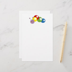 cute baby caterpillar stationery