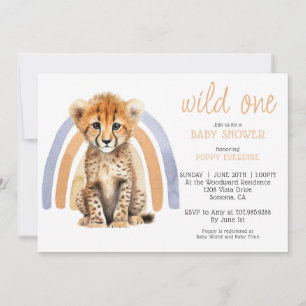 Cute Baby Cheetah Baby Shower Invitation
