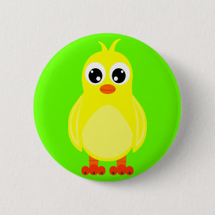 Cute Baby Chick Cartoon 6 Cm Round Badge