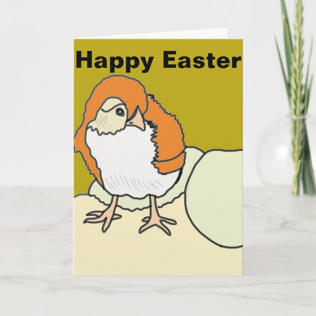 Cute Baby Chick Easter Holiday Card (Front)