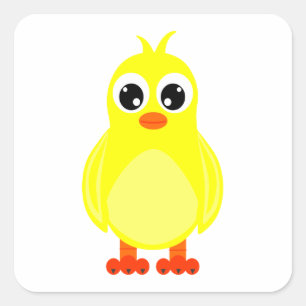 Cute Baby Chick Square Square Sticker