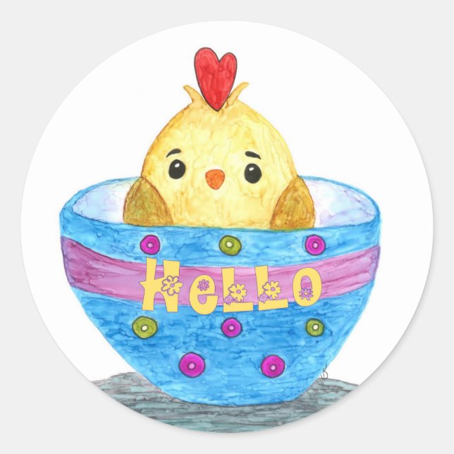 Cute Baby Chick Sticker (Front)