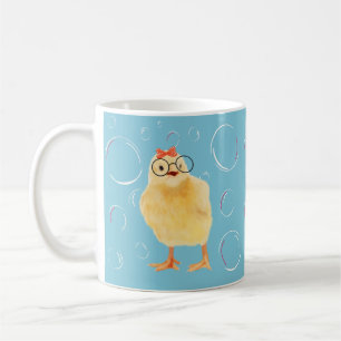 Cute Baby Chick With Glasses Coffee Mug