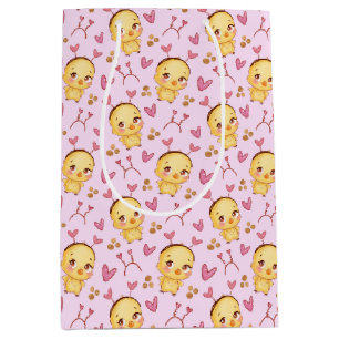 Cute Baby Chicks and Hearts  Gift Bag