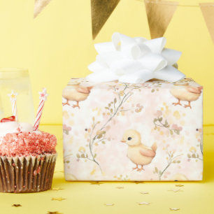 Cute Baby Chicks Pastel Farmhouse Wrapping Paper