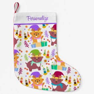 Cute Baby Christmas Animals Funny Cartoon Kids Small Christmas Stocking