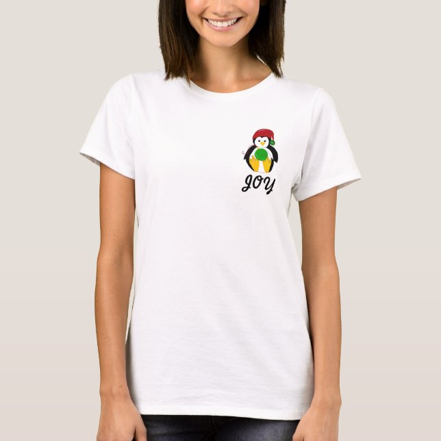 Cute Baby Christmas Penguin - Joy T-Shirt (Front)