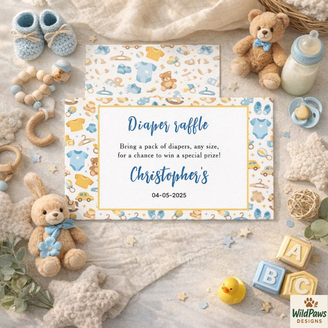 Cute Baby Clothes & Toys Boy Baby Shower Enclosure Card (Cute Baby Clothes & Toys Boy Baby Shower Enclosure Card
)