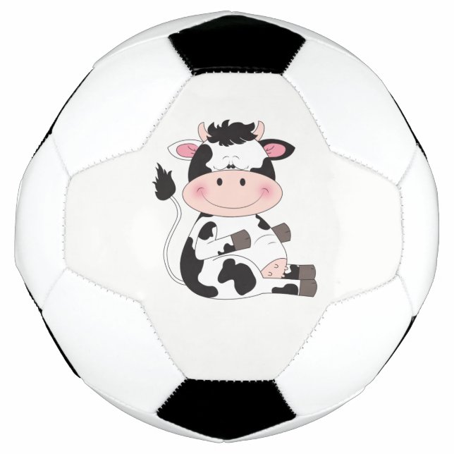 Cute Baby Cow Cartoon Football (Front)