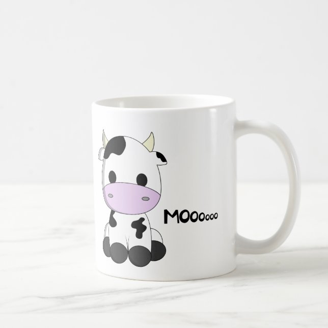 Cute baby cow cartoon kids coffee mug (Right)