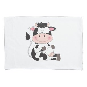 Cute Baby Cow Cartoon Pillowcase