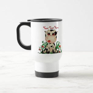 Cute Baby Cow Customisable Travel Mug