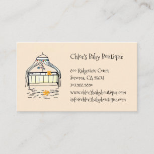 Cute Baby Crib Baby Boutique Business Card