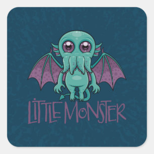 Cute Baby Cthulhu Little Monster Square Sticker