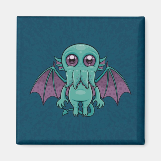 Cute Baby Cthulhu Monster Magnet (Front)