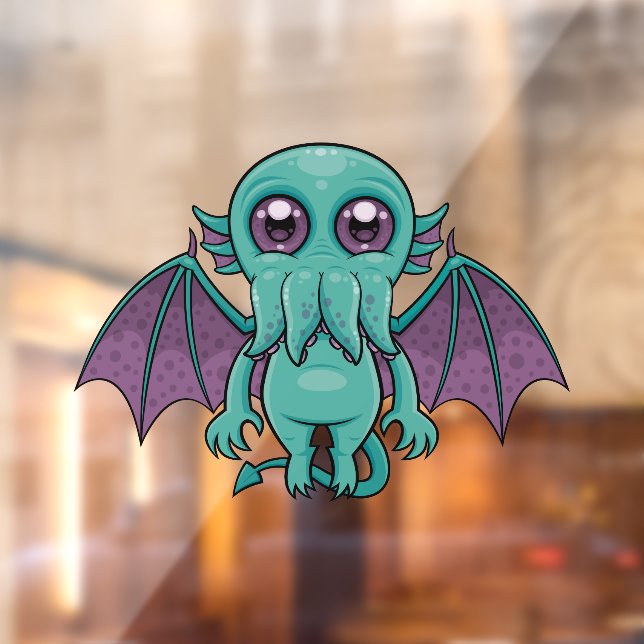 Cute Baby Cthulhu Monster Window Cling (Sheet 2)
