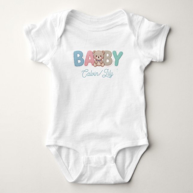 Cute Baby Custom Typography – tiny hand, big dream Bodysuit (Front)