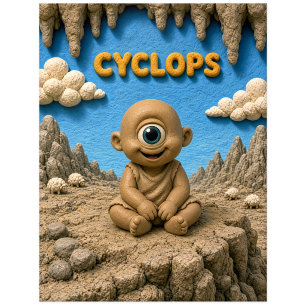 Cute Baby Cyclops, Mythical Postcard
