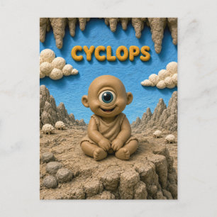 Cute Baby Cyclops, Mythical Postcard