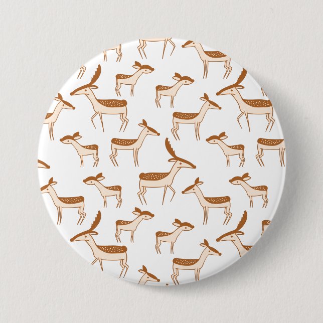 Cute Baby Deer and Family 7.5 Cm Round Badge (Front)