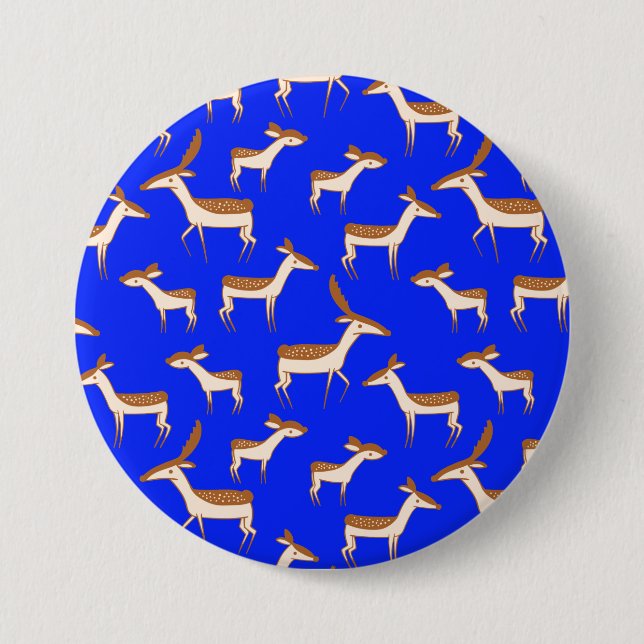 Cute Baby Deer and Family 7.5 Cm Round Badge (Front)