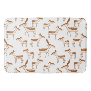 Cute Baby Deer and Family Bath Mat