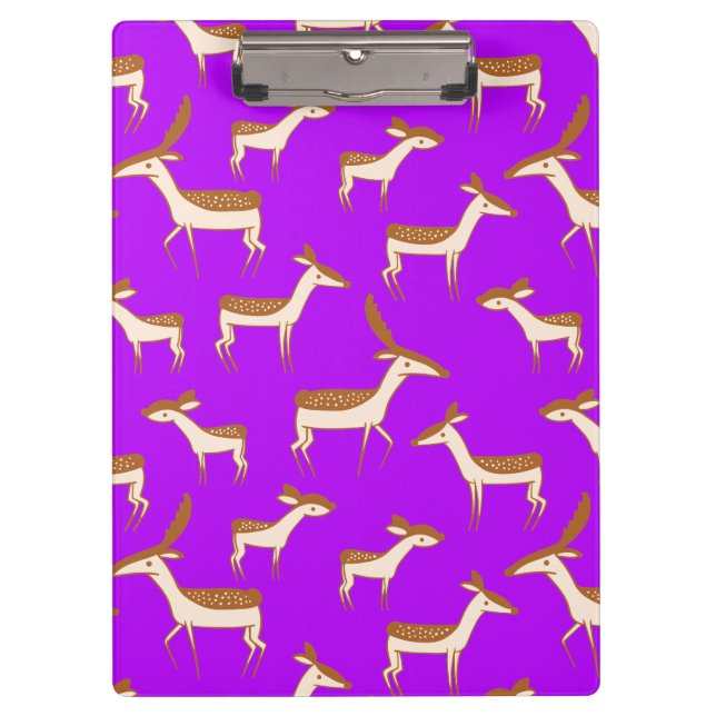 Cute Baby Deer and Family Clipboard (Front)