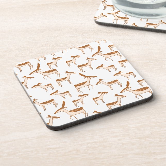 Cute Baby Deer and Family Coaster (Left Side)