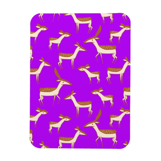 Cute Baby Deer and Family Magnet (Vertical)