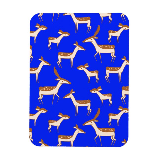 Cute Baby Deer and Family Magnet (Vertical)