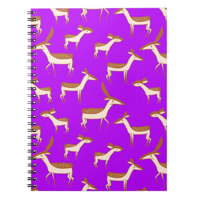 Cute Baby Deer and Family Notebook (Front)