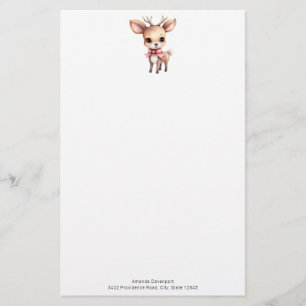 Cute Baby Deer Cartoon Illustration Stationery