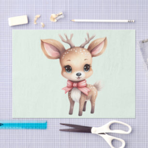 Cute Baby Deer Cartoon Illustration Tissue Paper