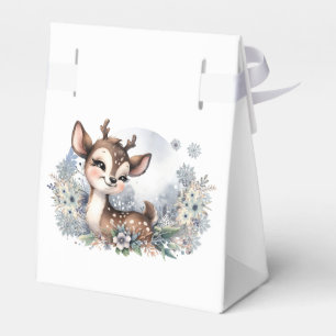 Cute baby deer christmas birthday winter party  favour box
