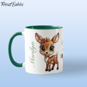 Cute Baby Deer, Fawn, Doe 🦌 🎄Deer-ly Loved Mug