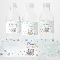 Cute Baby Deer Winter Blue