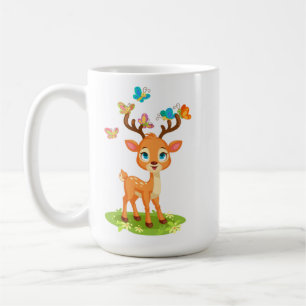 Cute Baby Deer with Butterflies-47568 Coffee Mug