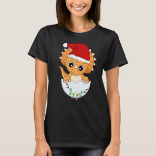 Cute Baby Dino Christmas T-Shirt
