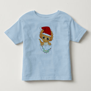 Cute Baby Dino Christmas Toddler T-Shirt