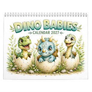 Cute Baby Dinos Hatching – Dinosaurs 2027 Calendar