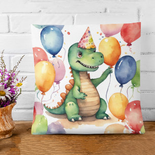 Cute Baby Dinosaur Birthday Cushion