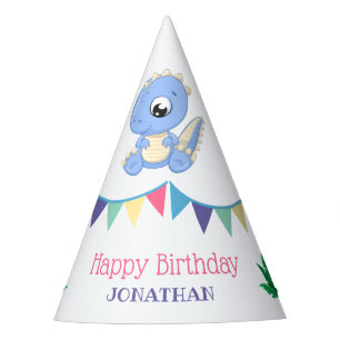 Cute Baby Dinosaur Boy Birthday  Party Hat