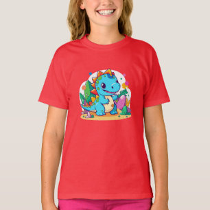 Cute Baby Dinosaur Design T-Shirt
