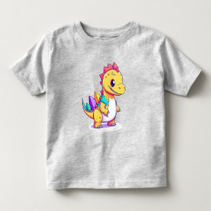 Cute Baby Dinosaur Design Toddler T-Shirt