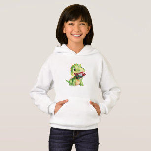 Cute baby Dinosaur eat Gnome Christmas tree party